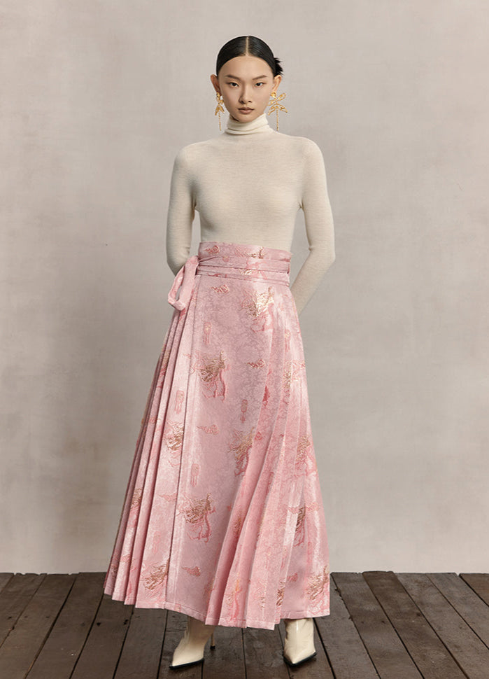 HECO dragon weaving golden high-waisted skirt women - praise.