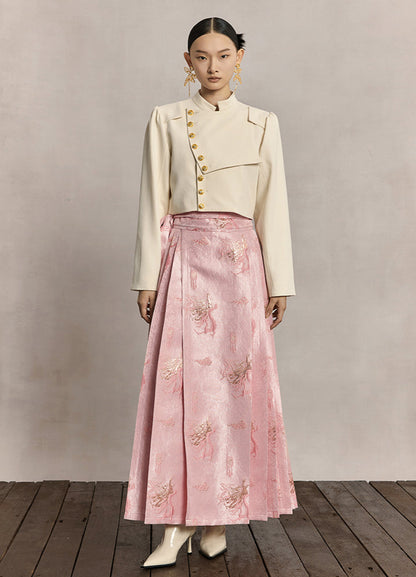 HECO dragon weaving golden high-waisted skirt women - praise.