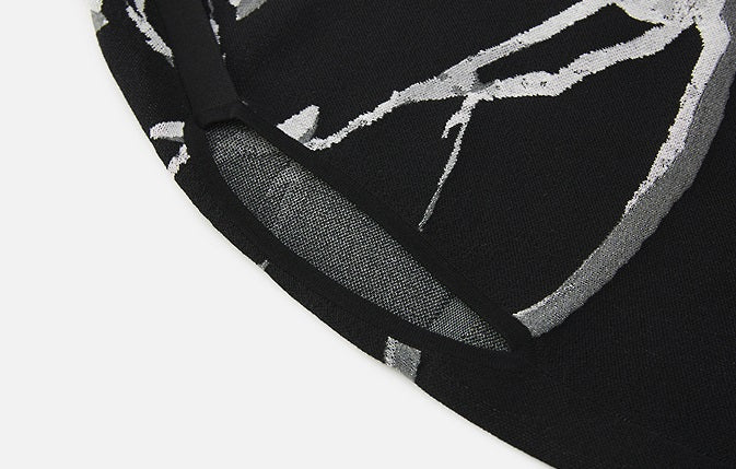 ZHUCHONGYUN V-neck knitted short-sleeved top and pant outfit set-DING.