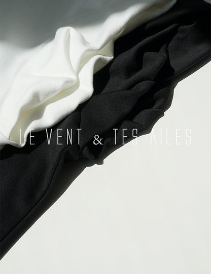 LE VENT&TES AILES  handmade Lush 100 cotton 3d flower short-sleeved top-Lyra