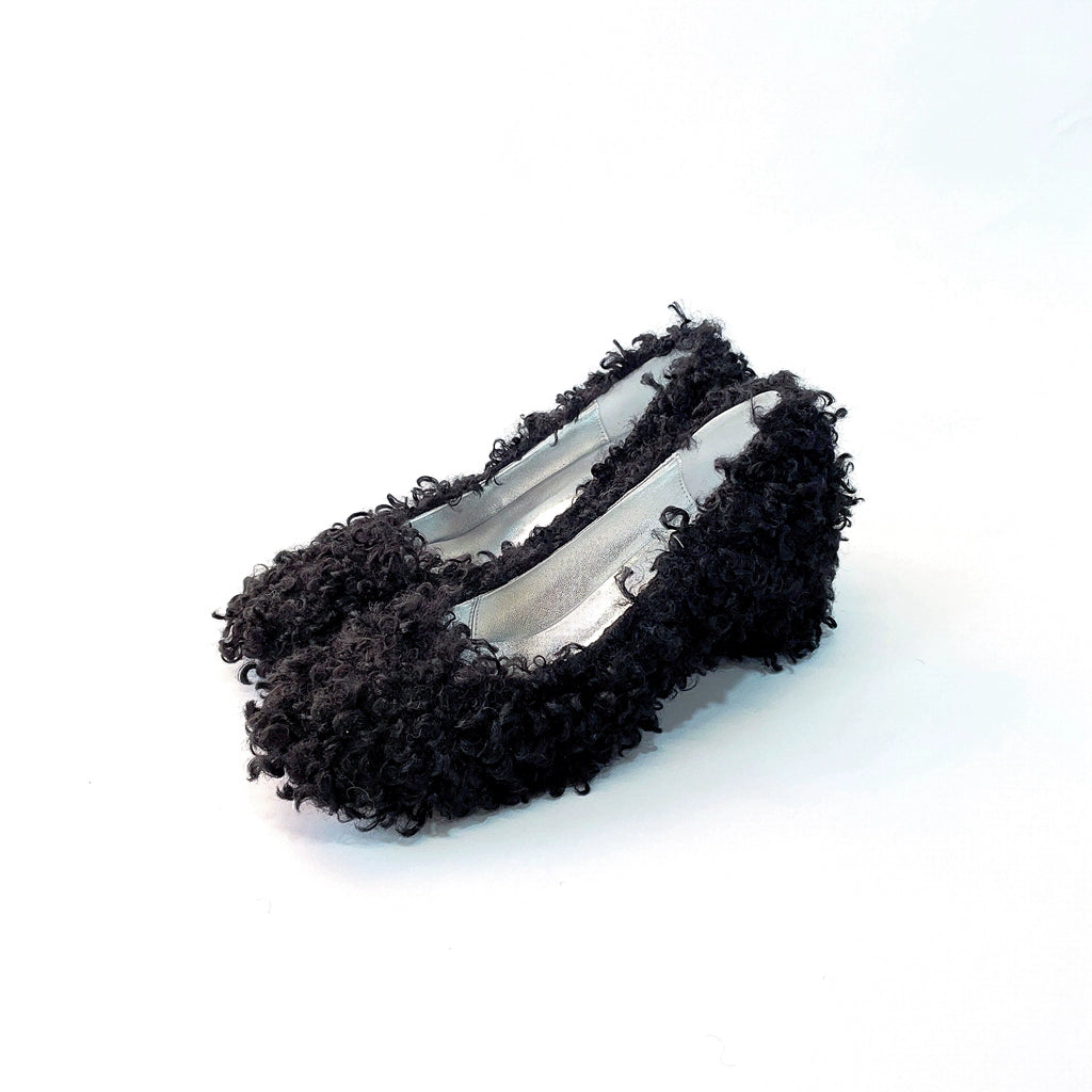 B-FEl lambswool shoes rolled mid heel-BUBA.
