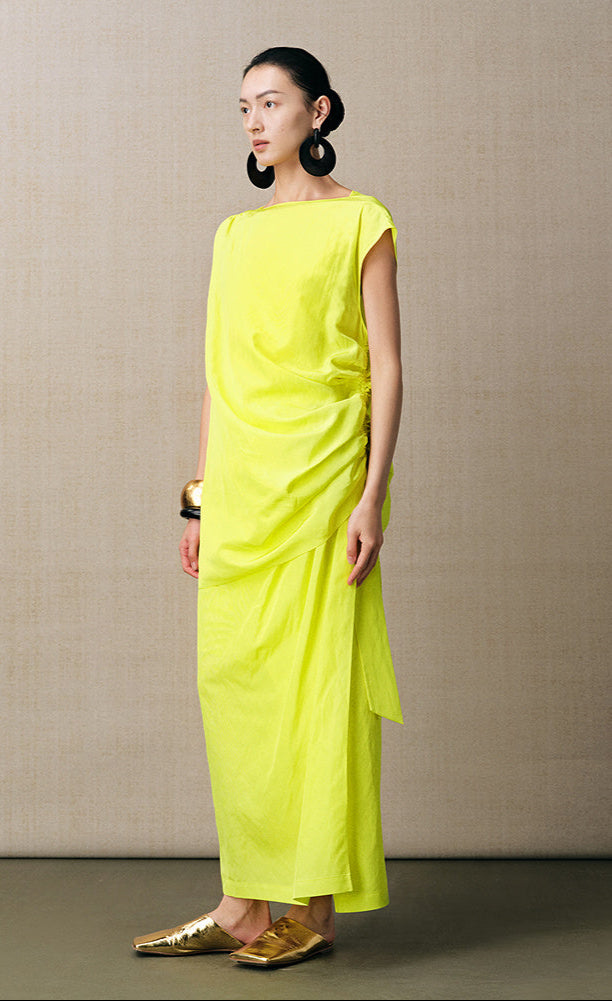 ZHUCHONGYUN asymmetrical sleeveless top with ruched drawstring detailing -XAD.