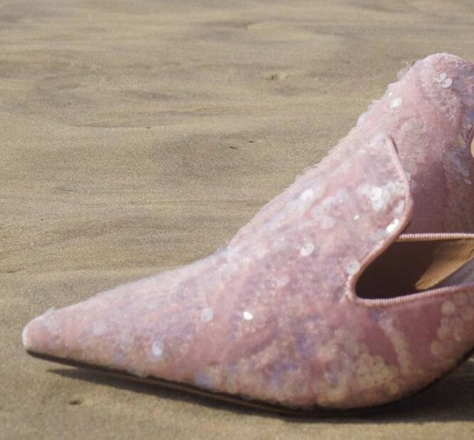 B-FEI pointed toe high-heeled sandals-TENG.