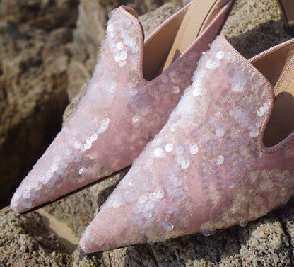 B-FEI pointed toe high-heeled sandals-TENG.