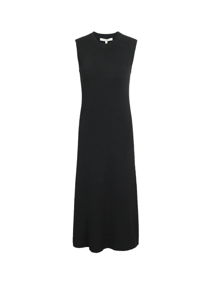 ZHUCHONGYUN Elegant Sleeveless Crew Neck Slim Knit Dress--ALUCARD.