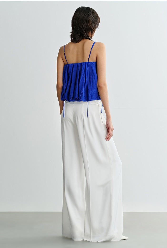 COMME MOI  summer women's bubble short top- ANDREW.