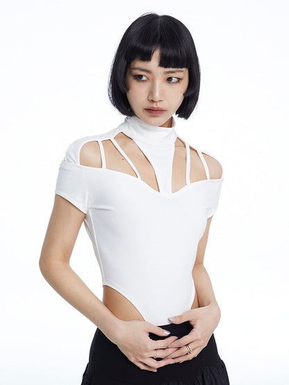 TINY IN cut-out short sleeve one-piece women's summer top -ANDRE