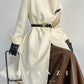 100% autumn winter pure wool  double-sided tweed one-piece wool coat- gwe