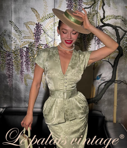 Le palais vintage jacquard satin waist- TEE.