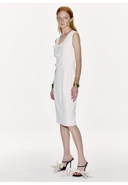 ATELIER MISS LU Ribbon Receiver Waist Sleeveless Dress - CRAIG.