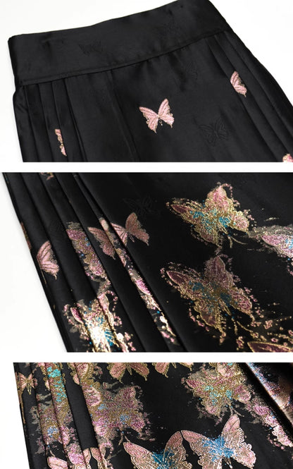 HECO  Butterfly Hanfu High Waisted Long Skirt - rain.
