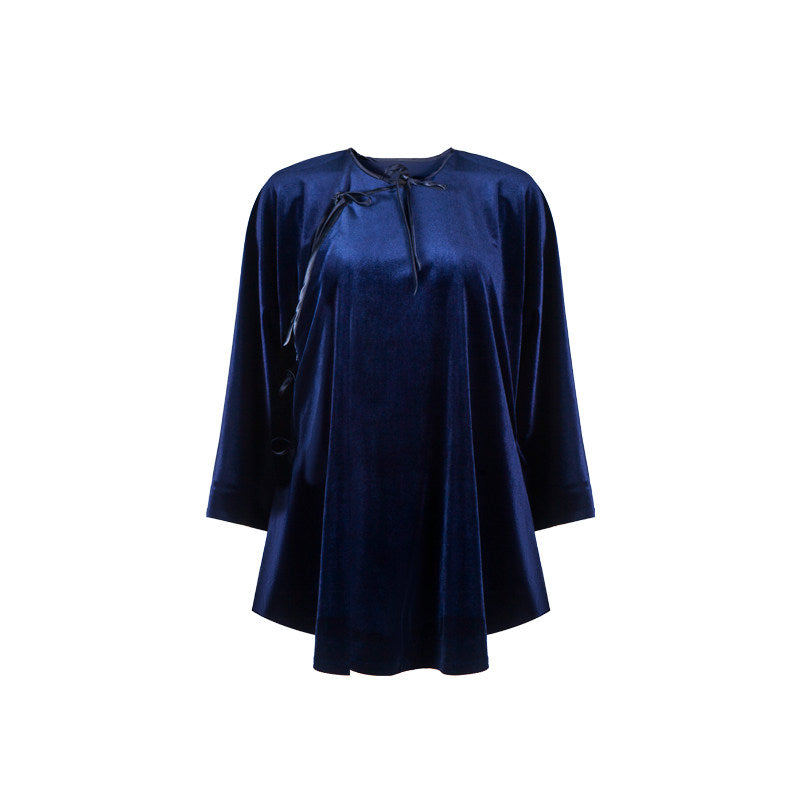 TUYUE  velvet lace-up top- FRED