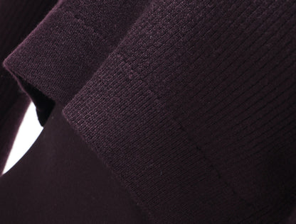 WANGXO | Delicate 12-Needle Wool Pit Texture U-Neck Side Pleated Dress- RINA.