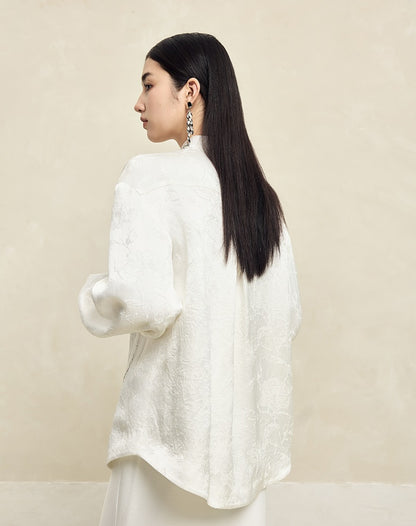 HECO Vinegar Peony Handmade Beaded Embroidered Tops Women - MERCY.