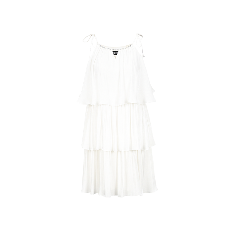 YES BY YESIR | Ye Qians Layered Whisper Mille-Feuille Streamer Gauze Dress -LORELLA.