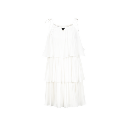 YES BY YESIR | Ye Qians Layered Whisper Mille-Feuille Streamer Gauze Dress -LORELLA.