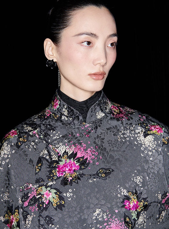 M essential Ma Kai designer Cherry Blossom Print  Pipa Jacket - NAIL.