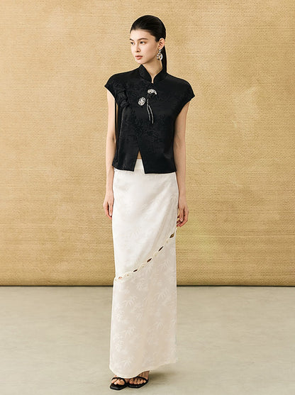 HECO Chinese Acetate Jacquard Short Sleeve Shirt - NIBE.
