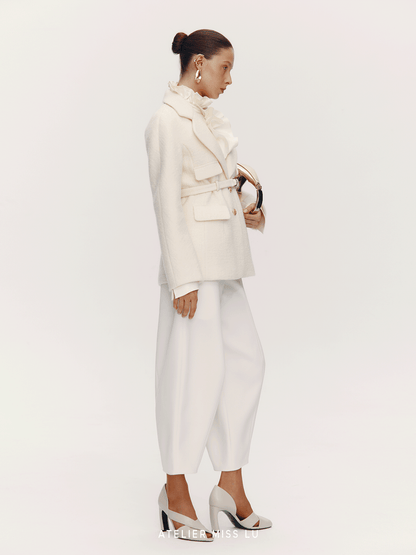 ATELIER MISS LU  intage flower buckle sheep wool blazer - RELIC.