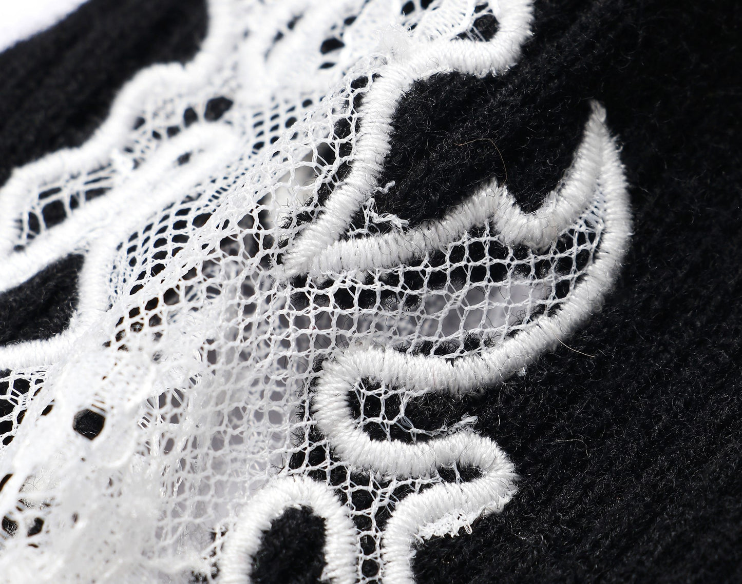 WANGXO | Merino wool eyelash lace french knitting top and skirt set -MILA.