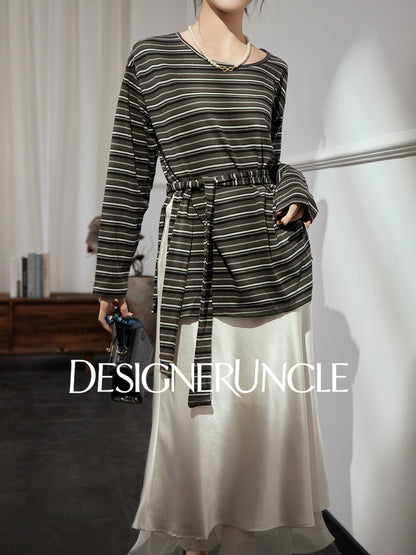 DGU "Flow Boundary" striped knitted sweater versatile fashion design top - NEAT.