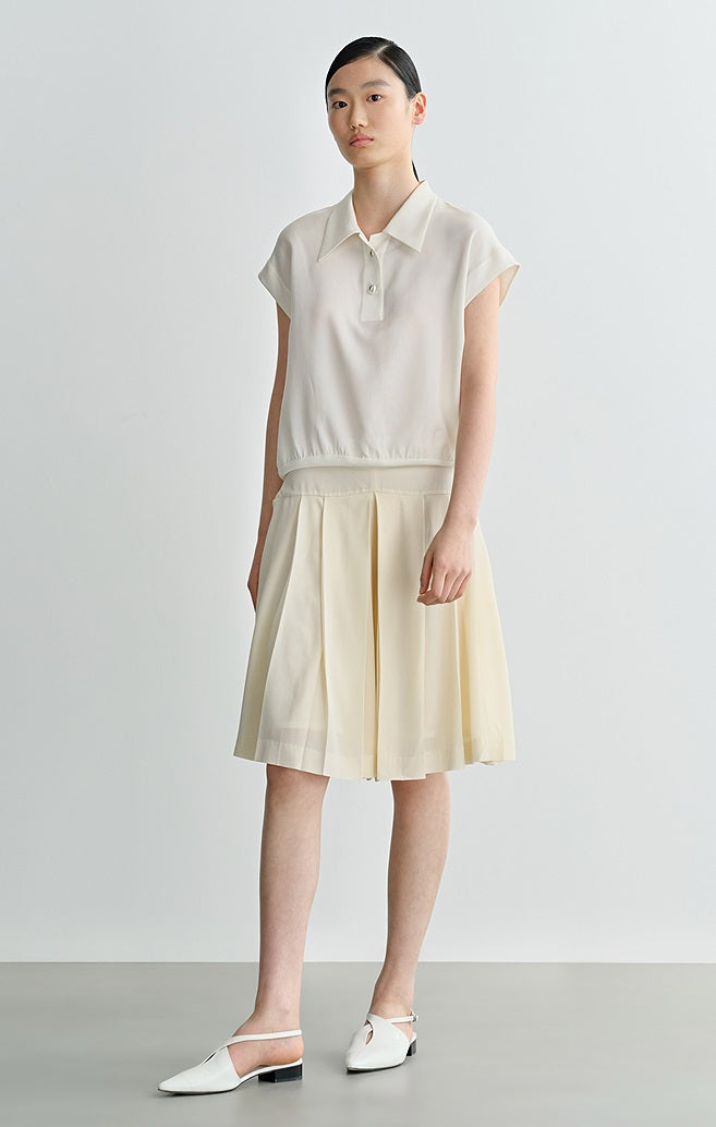 COMME MOI casual pressed pleated A-line culottes shorts - FRANCE.