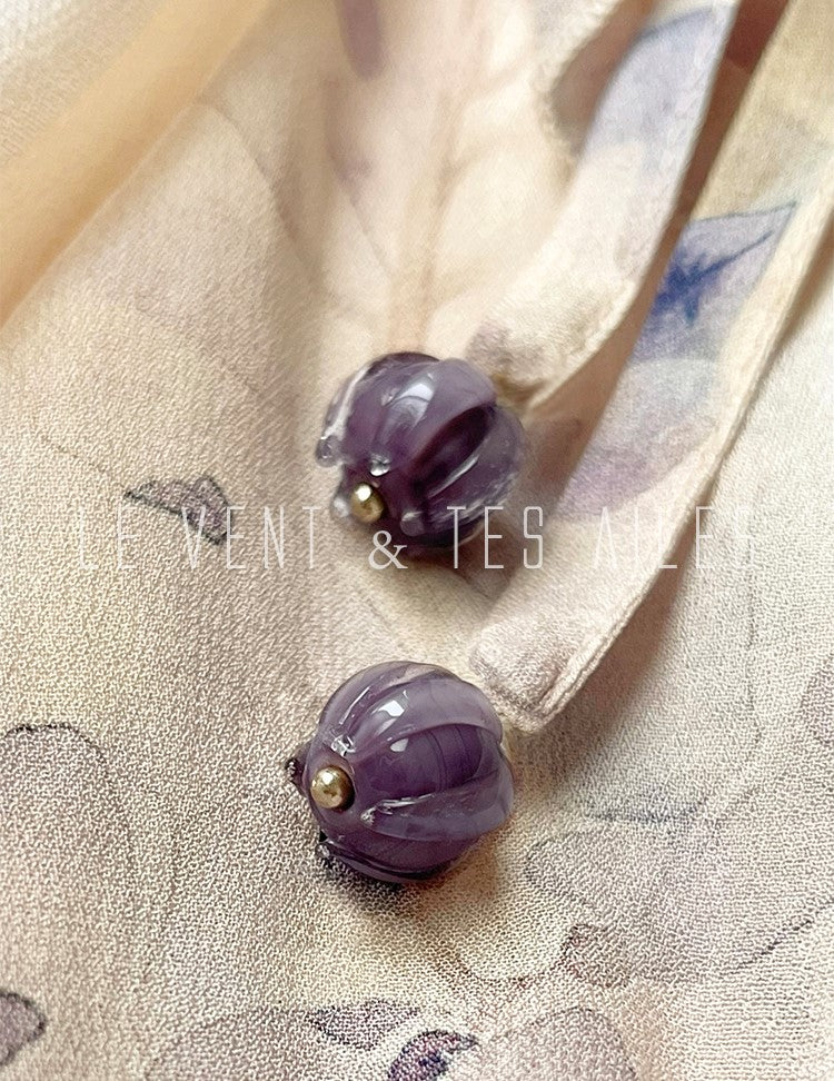 LE VENT&TES AILES floral print silk resort summer vacation maxi dress-GWEN