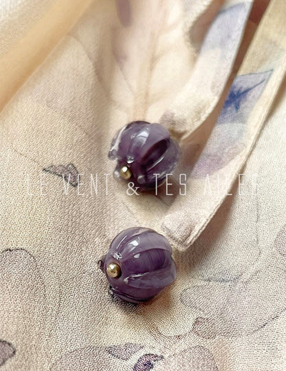 LE VENT&TES AILES floral print silk resort summer vacation maxi dress-GWEN