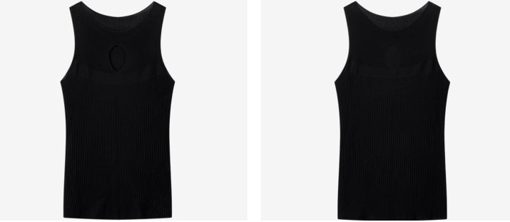 COMME MOI women's hollow slim knitted vest - ZOEY.