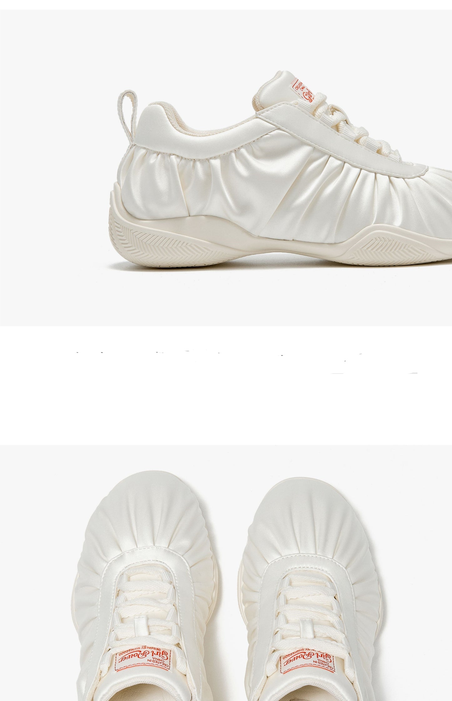 SHOESZOOO Pleated silk cloth casual shoes  - LUKE.