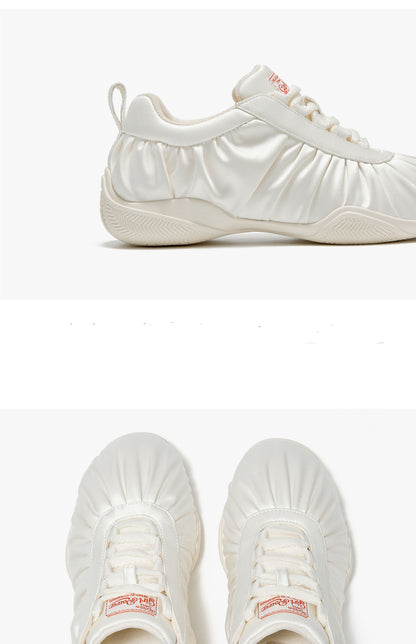 SHOESZOOO Pleated silk cloth casual shoes  - LUKE.