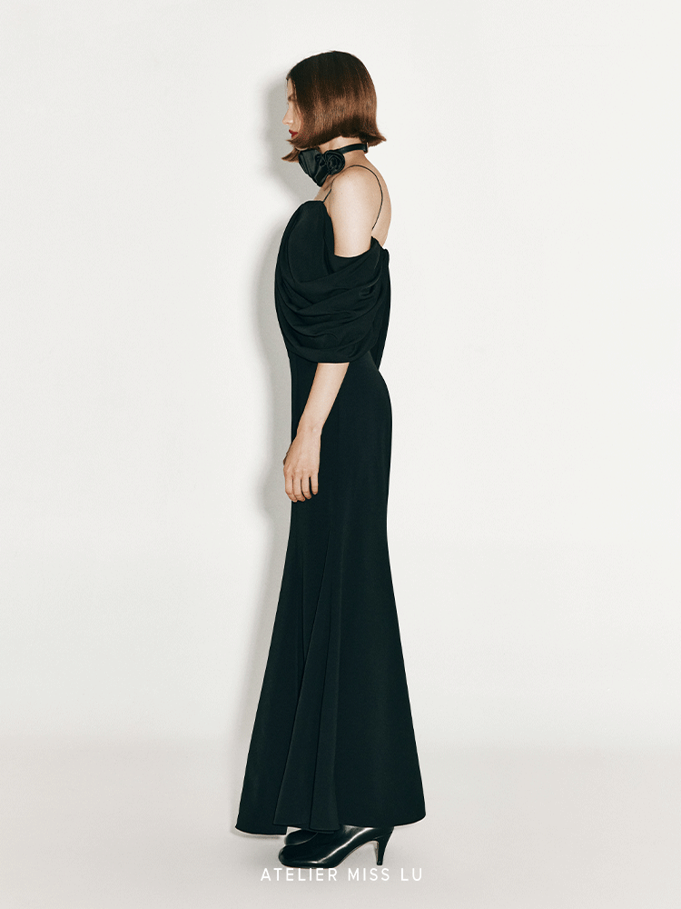 ATELIER MISS LU Drap Design Off-the-Shoulder Camisole Top - JASON.