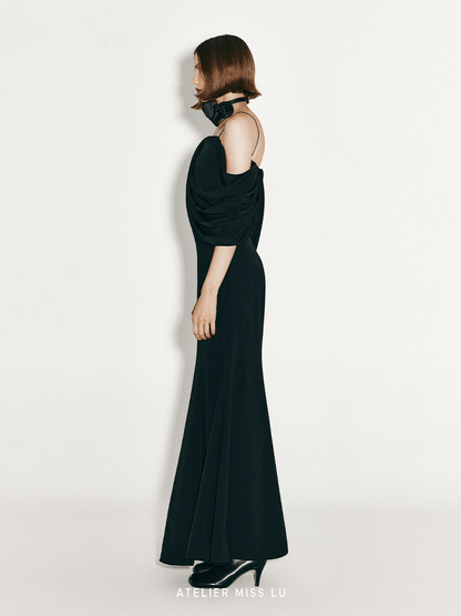 ATELIER MISS LU Drap Design Off-the-Shoulder Camisole Top - JASON.