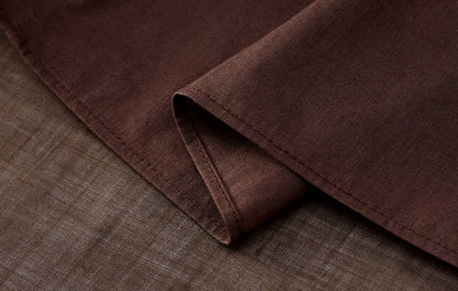 ZHUCHONGYUN ramie transparent and light texture pleated simple long skirt--MARIE.