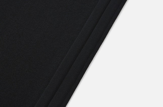 ZHUCHONGYUN Black Drawstring Straight Knit Skirt-ITSUKI.