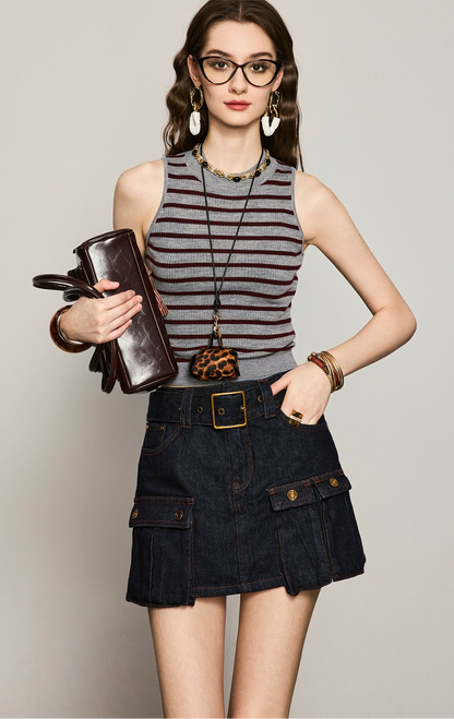 ANNASPEAK long-legged  long-staple  corduroy cargo jeans.