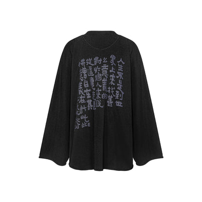 TUYUE Black Heavy Cotton Turtleneck Relaxed Sweatshirt - JOEY.