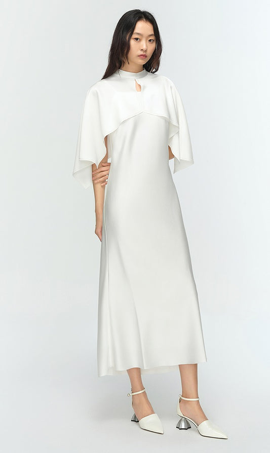 COMME MOI Lv Yan Designer Summer Women's Straight Neck Sexy Slip Dress - IVY.