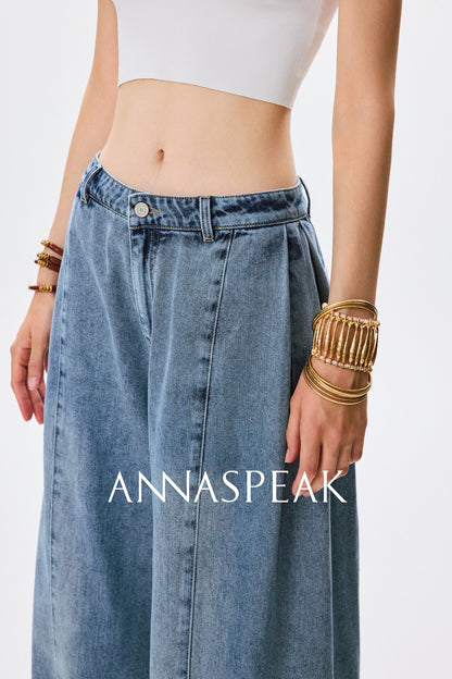 ANNASPEAK fashionable  cotton loose jeans-CHISA.