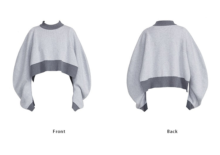 TINY IN big skleeve two wear short sweater-ZUKO