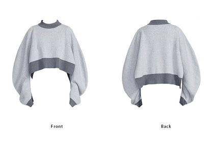 TINY IN big skleeve two wear short sweater-ZUKO