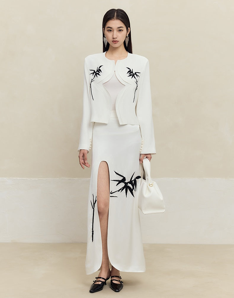 HECO spring embroidery acetate hemp short jacket women - gift.