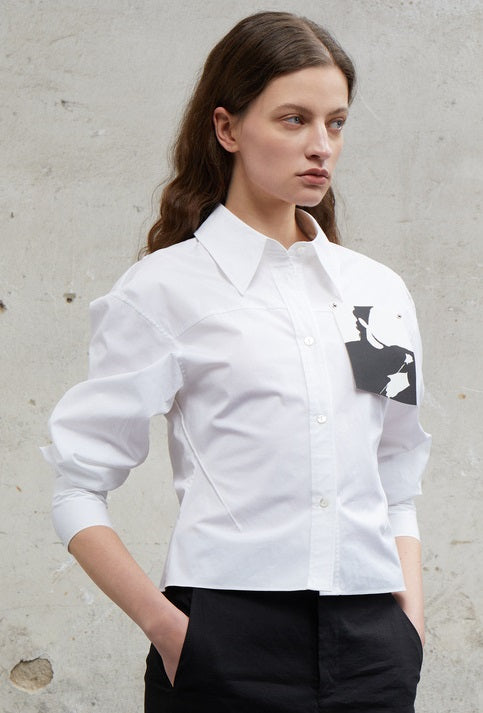 COMME MOI  women's smart waist chic silhouette top - GRACE.