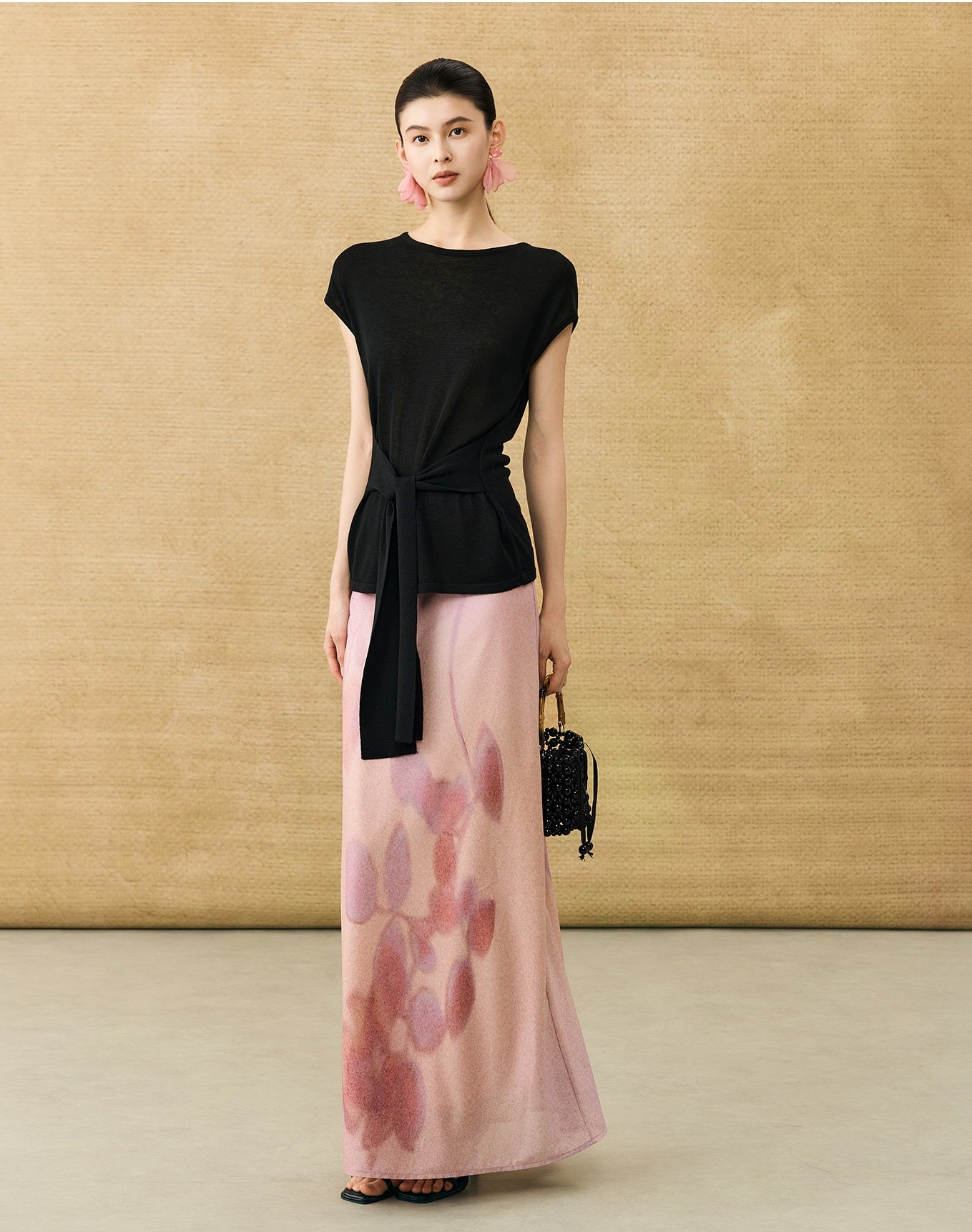 HECO Chinese gradient floral flowing temperament skirt - SWAED.