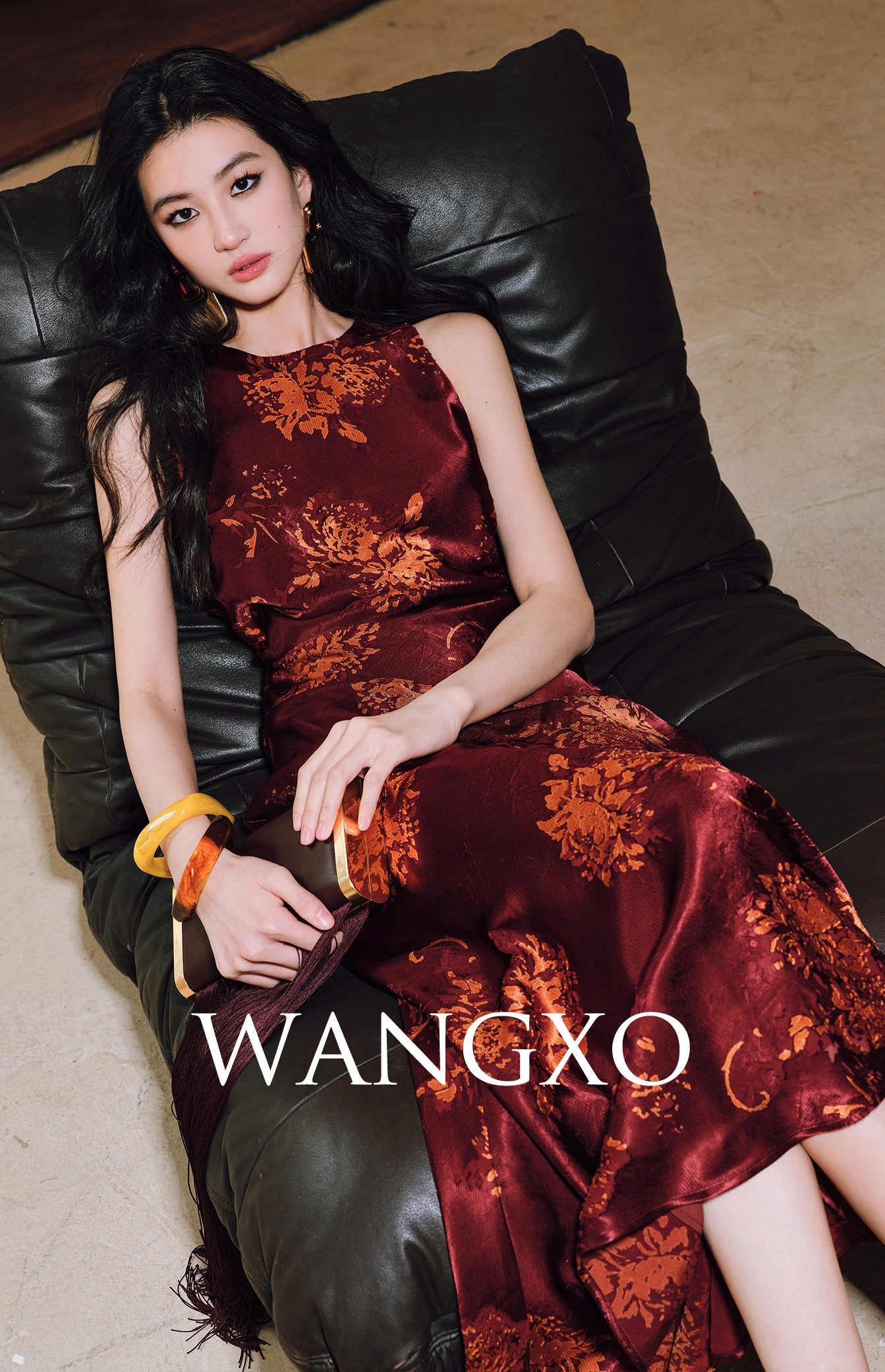 WANGXO | Mercerized Touch Silk  Sleeveless Maxi A-Hem Dress -SYRA.