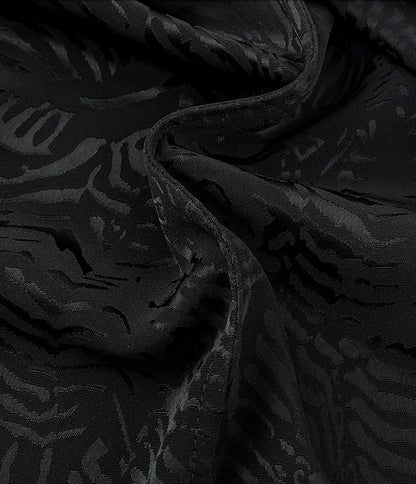 HECO Jacquard Round Neck Short Sleeve Black White Shirt Top Woman - GRACE.