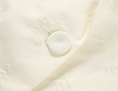 COMME MOI Lu Yan Designer's new women's high-speed commuter silk wool jacquard lapel suit - GRACIOUS.