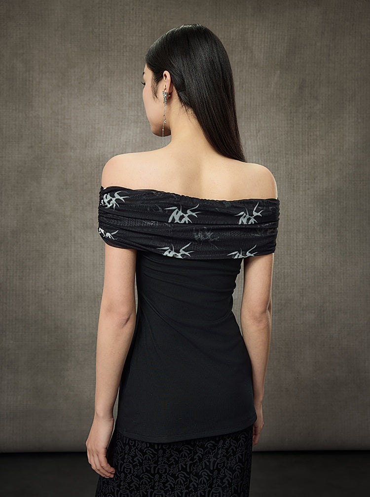 HECO Summer Sleeveless Ruched Bardot Top - LEARN.
