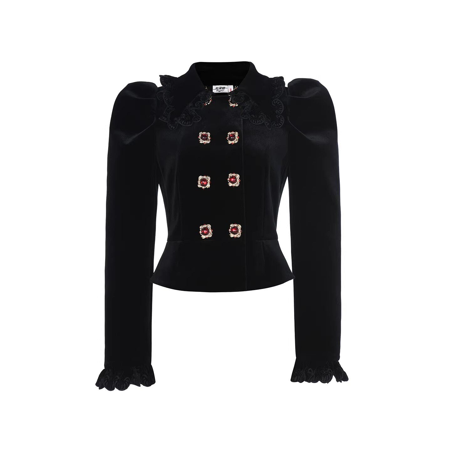 FAME waist slim court style velvet short jacket - ALICE