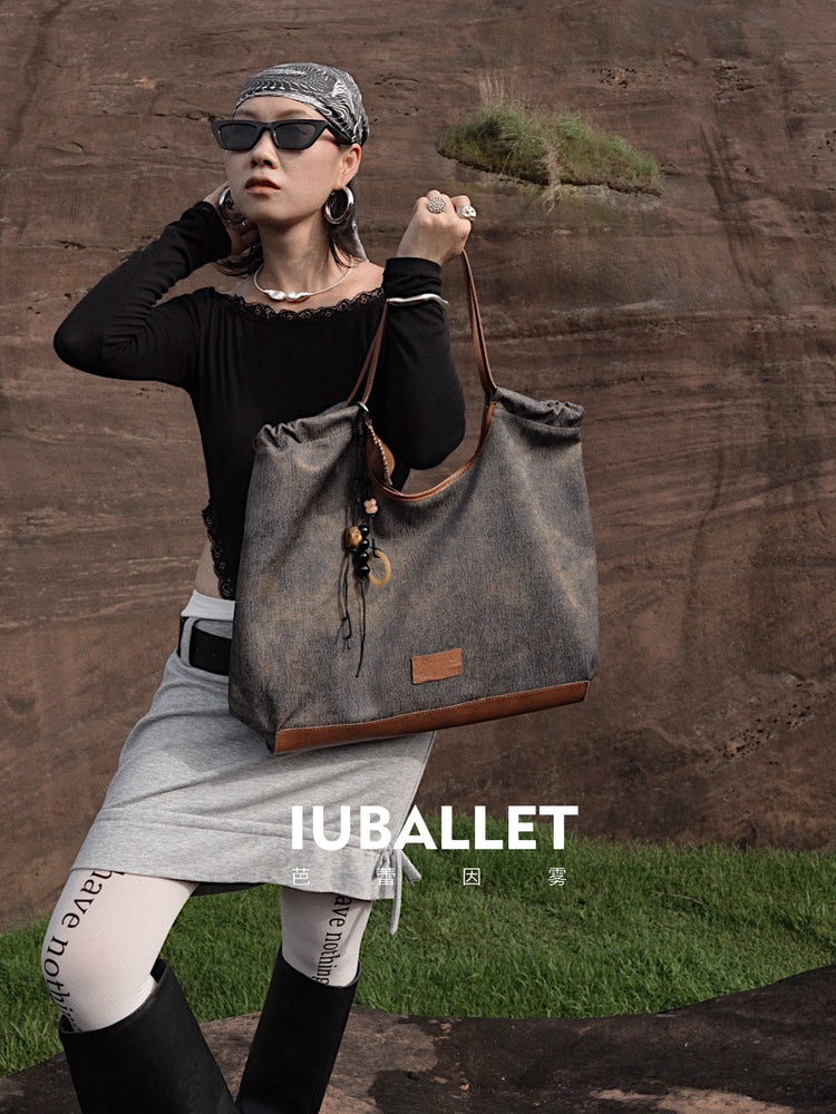 IUBALLET New Lace One Shoulder Crossbody Large Capacity Tote Bag - TREASURE.